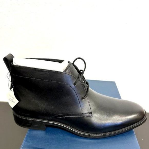 COLE HAAN Men's Hawthorne Chukka Boots Water Resistant Black Size 12 New in Box - Picture 1 of 5